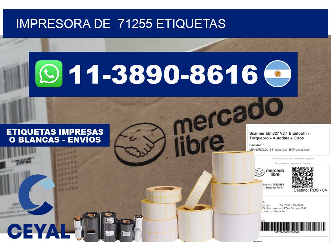 impresora de  71255 etiquetas