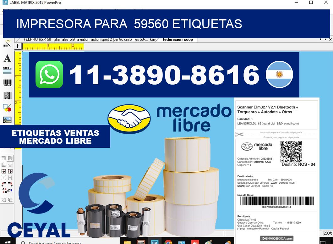 impresora para  59560 etiquetas