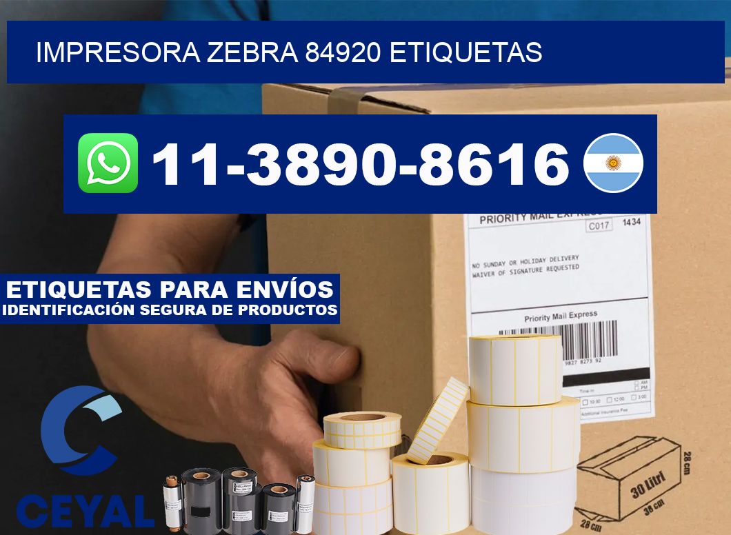 impresora zebra 84920 etiquetas
