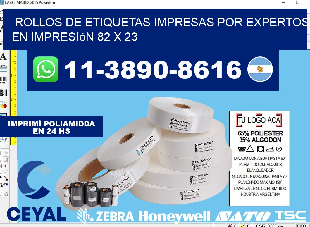 rollos de etiquetas impresas por expertos en impresión 82 x 23