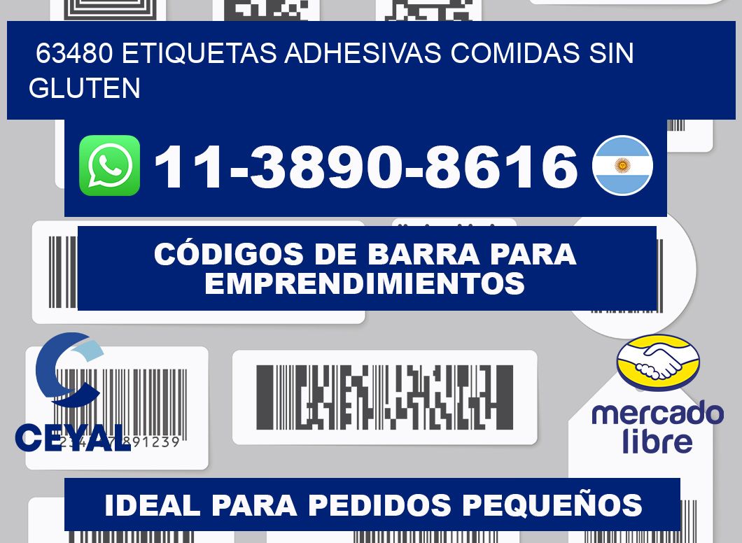 63480 etiquetas adhesivas comidas sin gluten