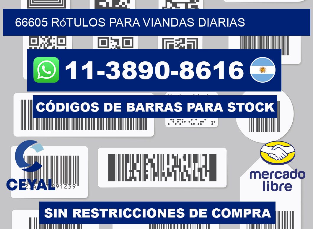 66605 rótulos para viandas diarias