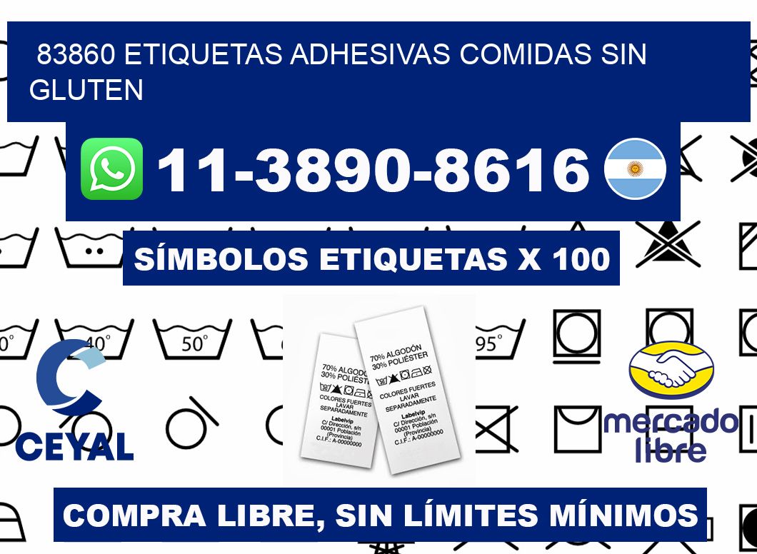 83860 etiquetas adhesivas comidas sin gluten