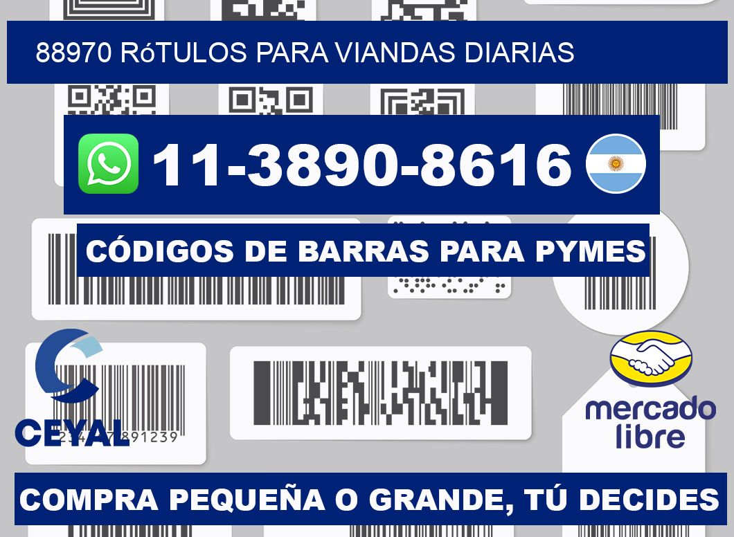 88970 rótulos para viandas diarias