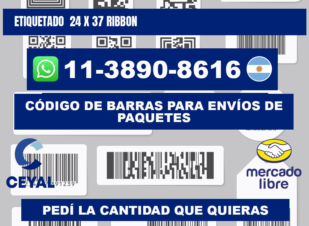 Etiquetado  24 x 37 ribbon