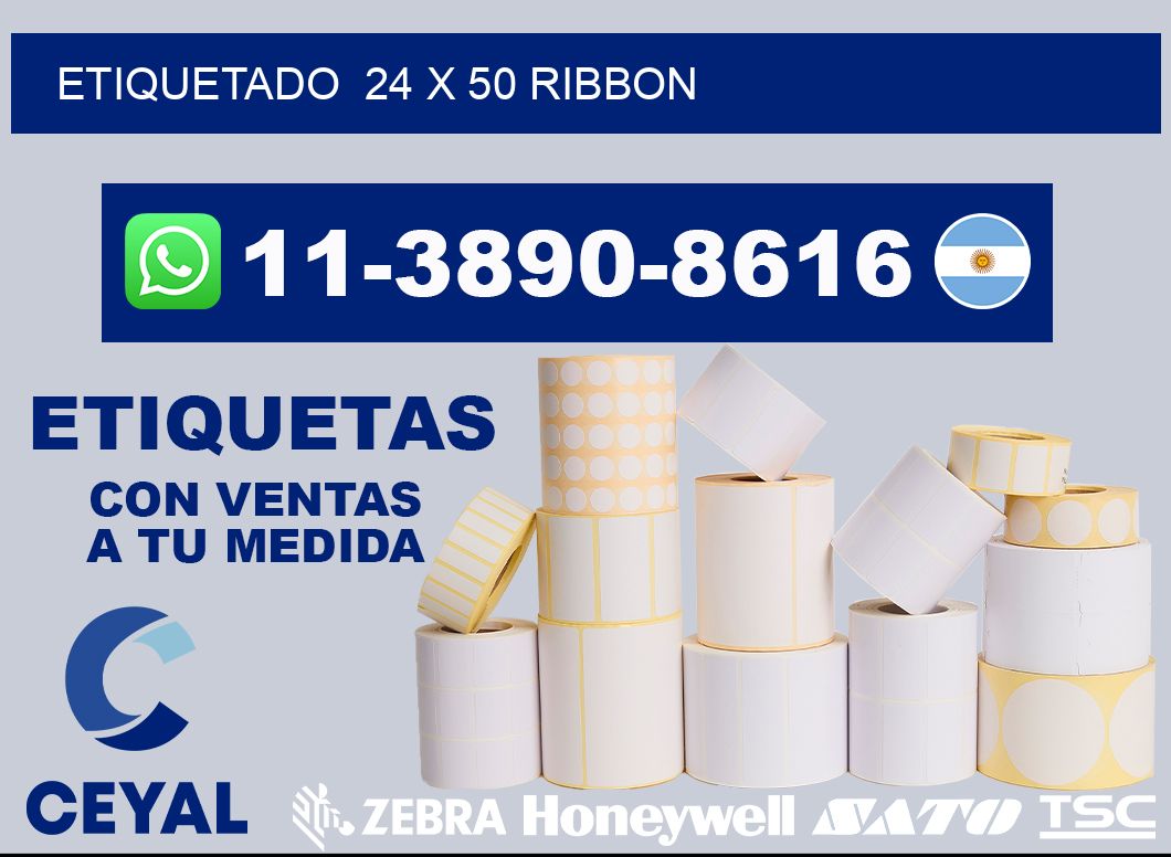 Etiquetado 24 x 50 ribbon