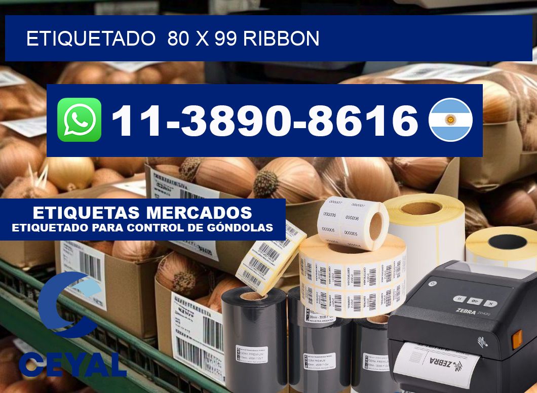 Etiquetado 80 x 99 ribbon