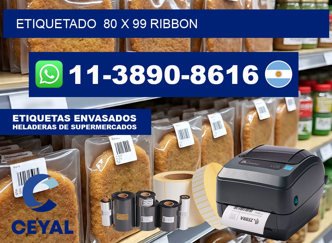 Etiquetado  80 x 99 ribbon