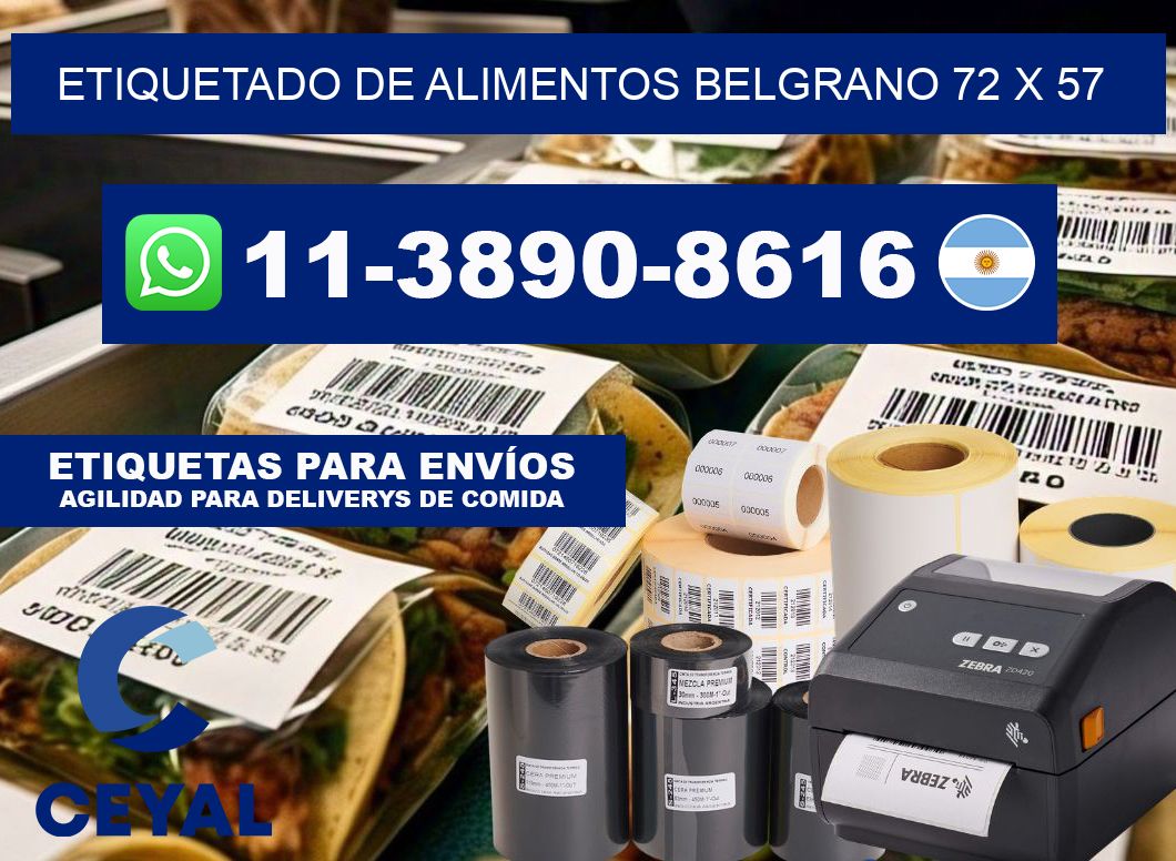 Etiquetado de alimentos belgrano 72 x 57