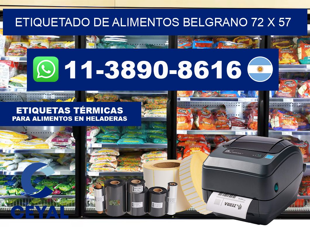 Etiquetado de alimentos belgrano 72 x 57