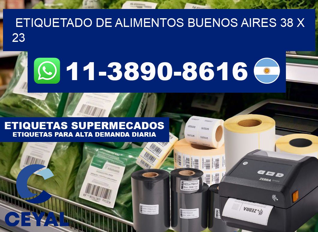 Etiquetado de alimentos buenos aires 38 x 23