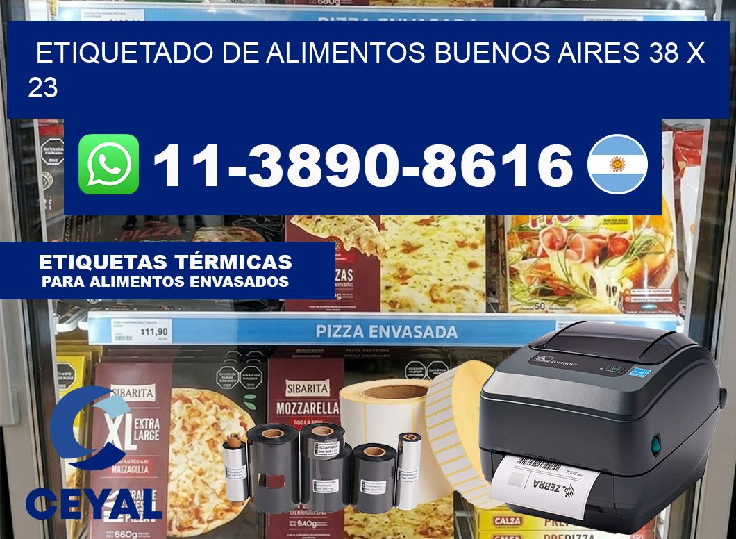 Etiquetado de alimentos buenos aires 38 x 23