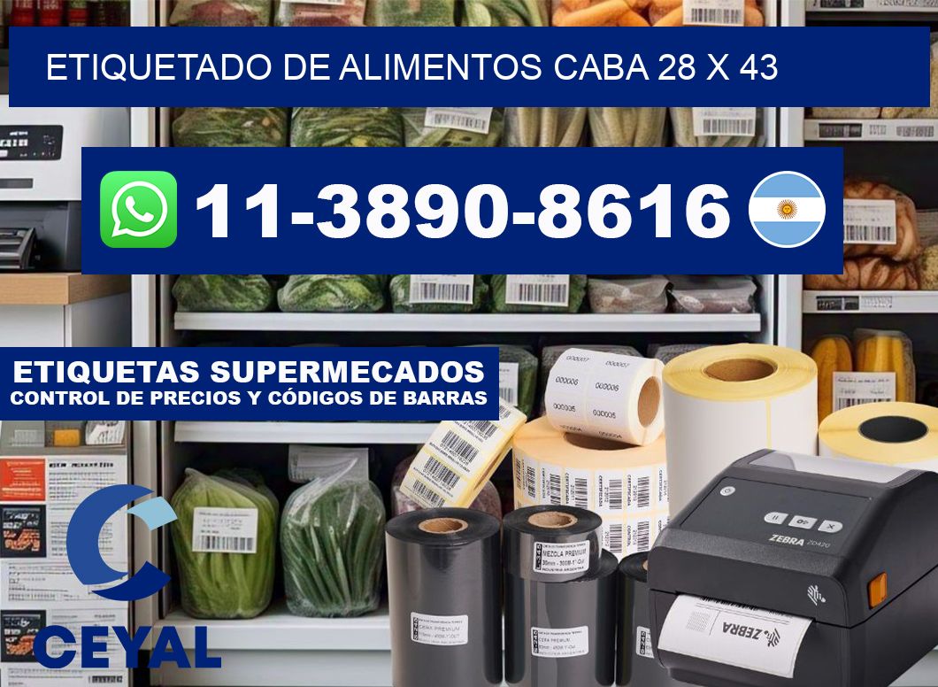 Etiquetado de alimentos caba 28 x 43