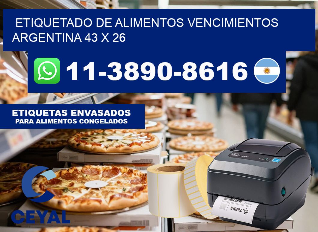 Etiquetado de alimentos vencimientos Argentina 43 x 26
