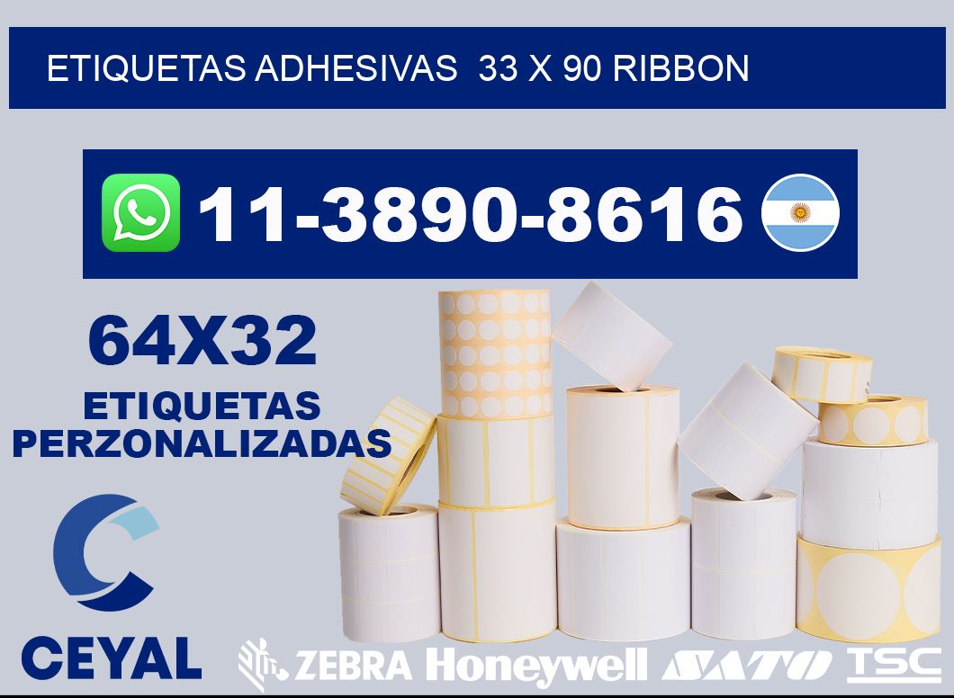 Etiquetas adhesivas 33 x 90 ribbon
