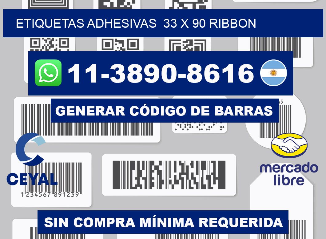 Etiquetas adhesivas 33 x 90 ribbon