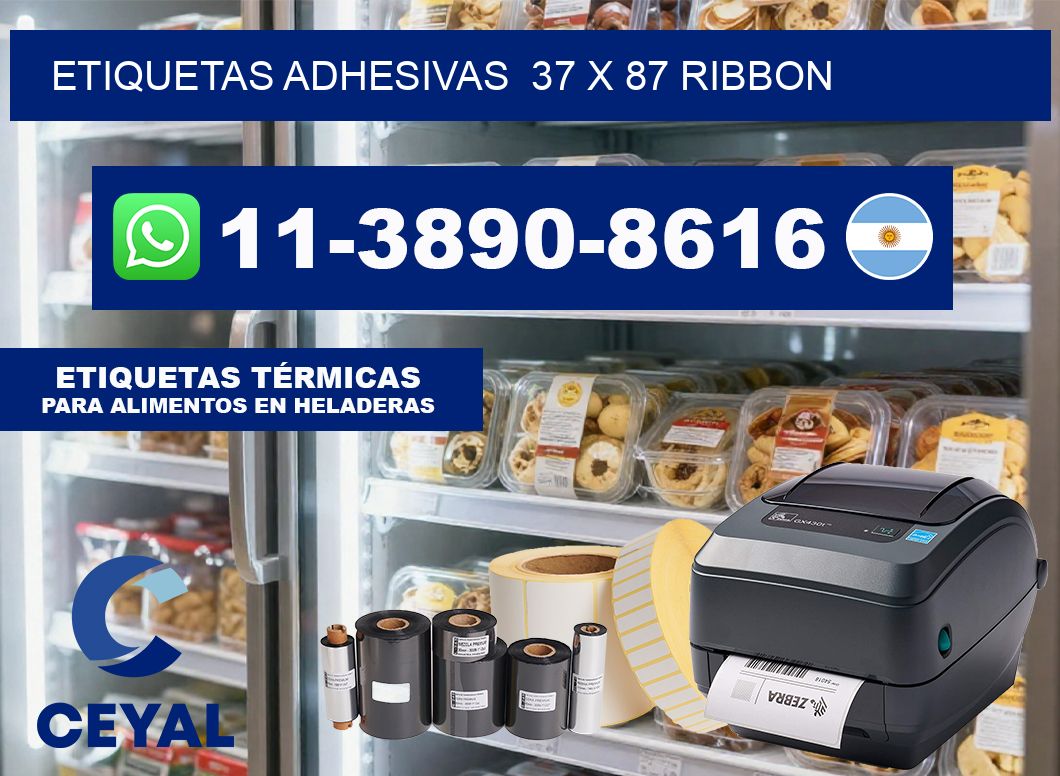Etiquetas adhesivas  37 x 87 ribbon