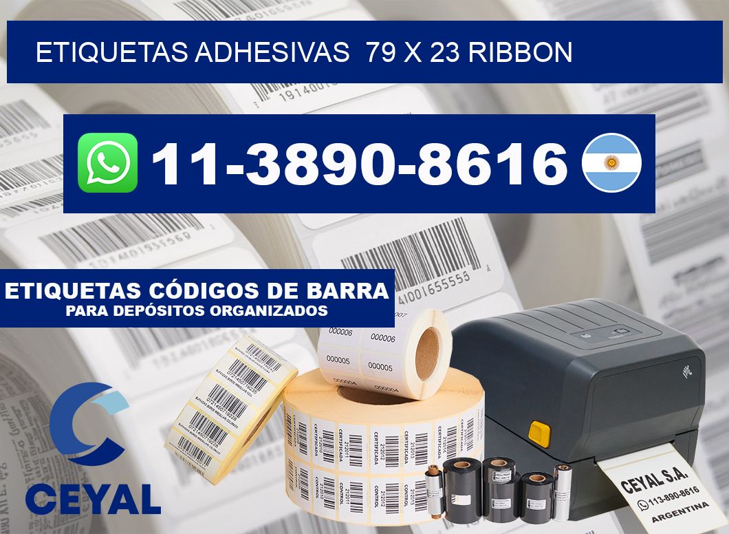 Etiquetas adhesivas  79 x 23 ribbon