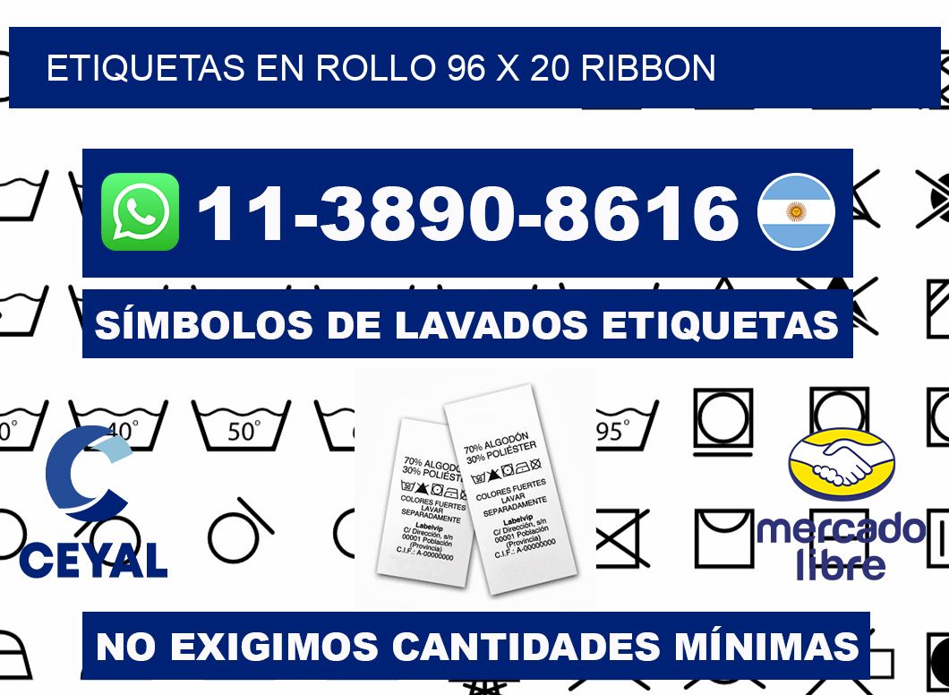 Etiquetas en rollo 96 x 20 ribbon