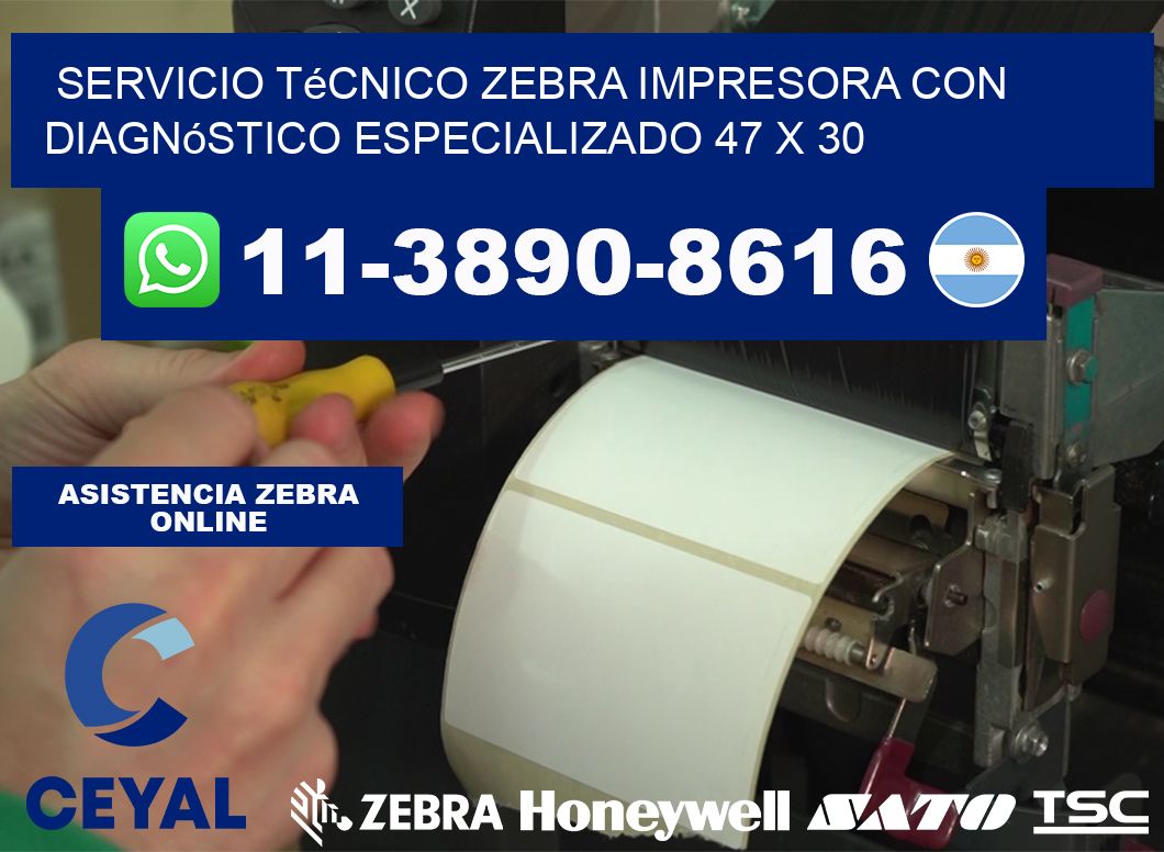 Servicio Técnico Zebra Impresora con Diagnóstico Especializado 47 x 30