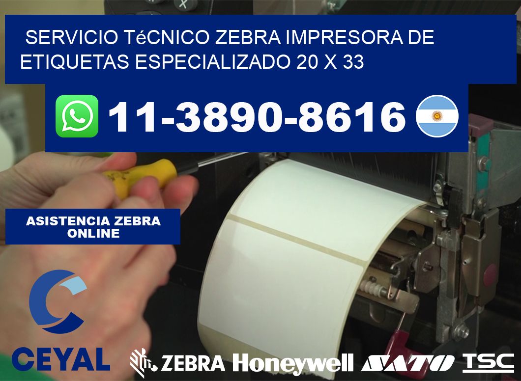 Servicio Técnico Zebra Impresora de Etiquetas Especializado 20 x 33