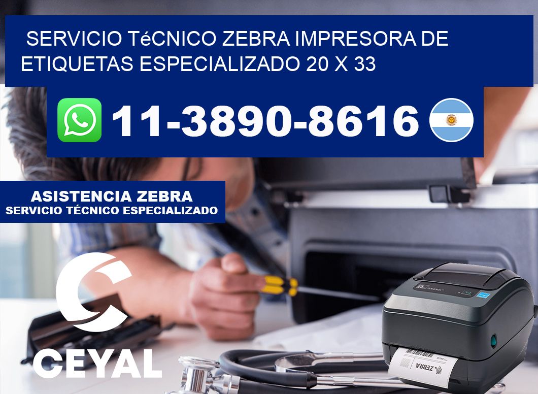 Servicio Técnico Zebra Impresora de Etiquetas Especializado 20 x 33