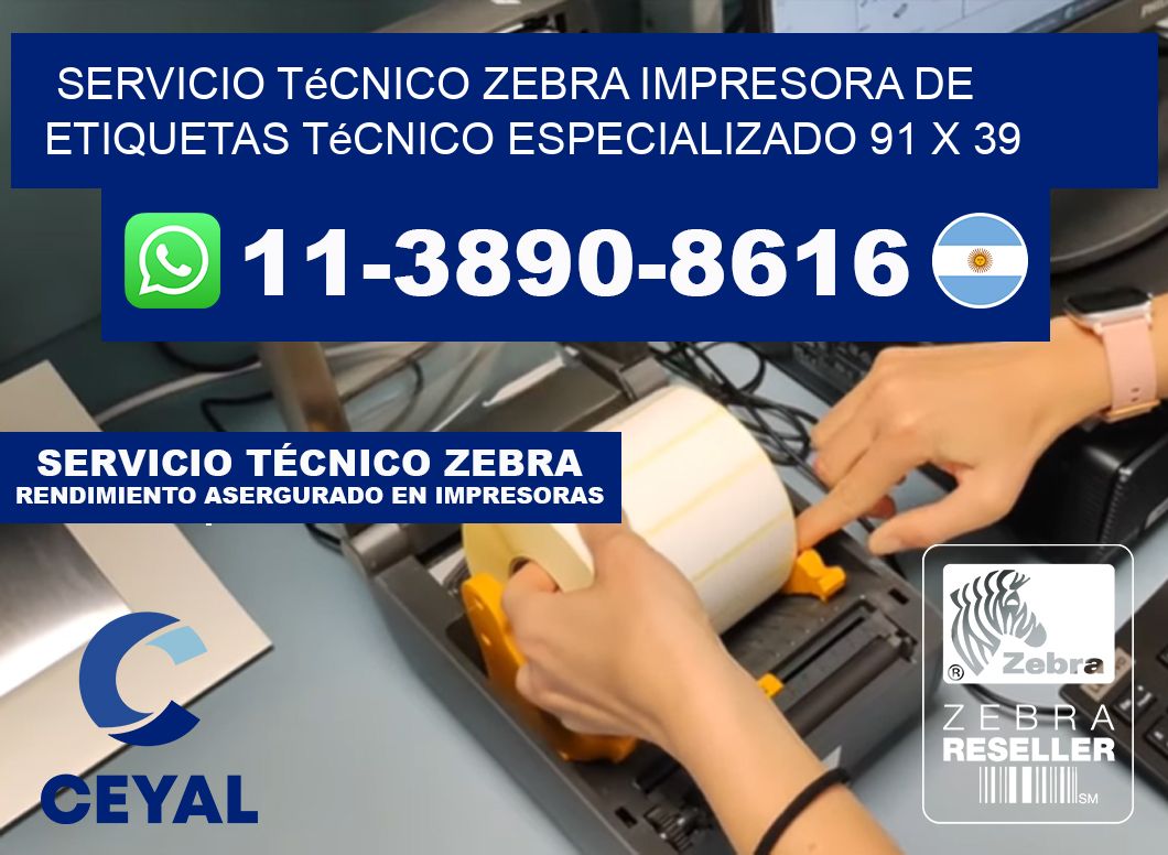 Servicio Técnico Zebra Impresora de Etiquetas Técnico Especializado 91 x 39