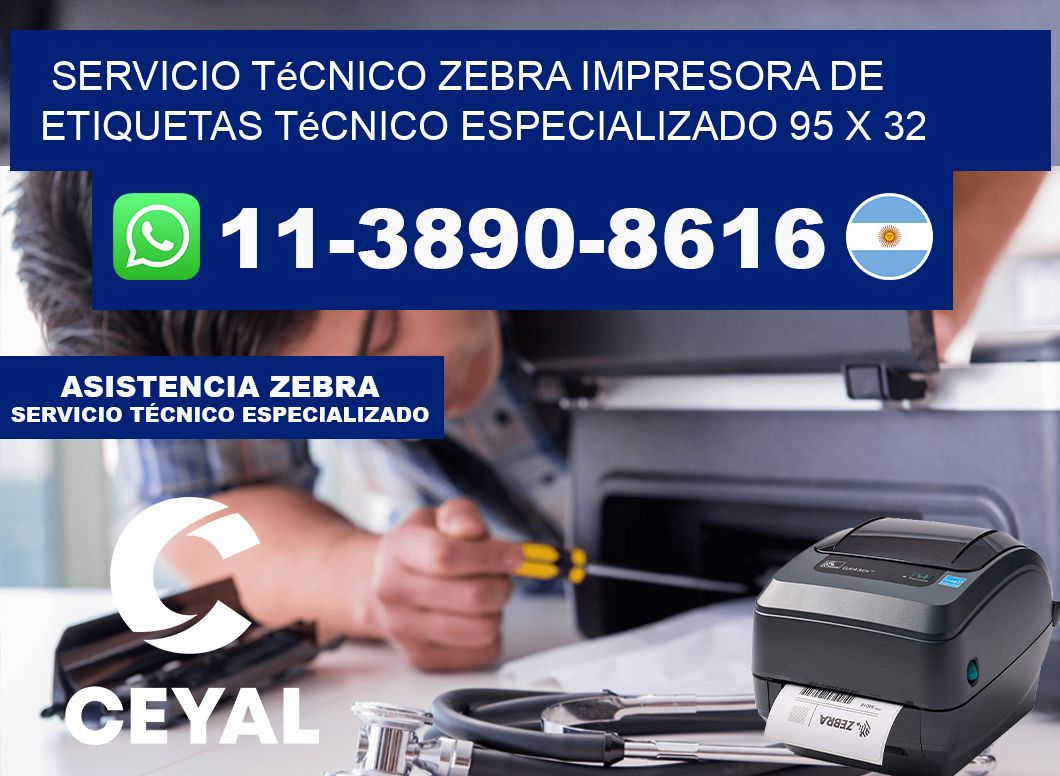 Servicio Técnico Zebra Impresora de Etiquetas Técnico Especializado 95 x 32