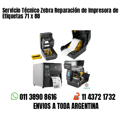 Servicio Técnico Zebra Reparación de Impresora de Etiquetas 71 x 88