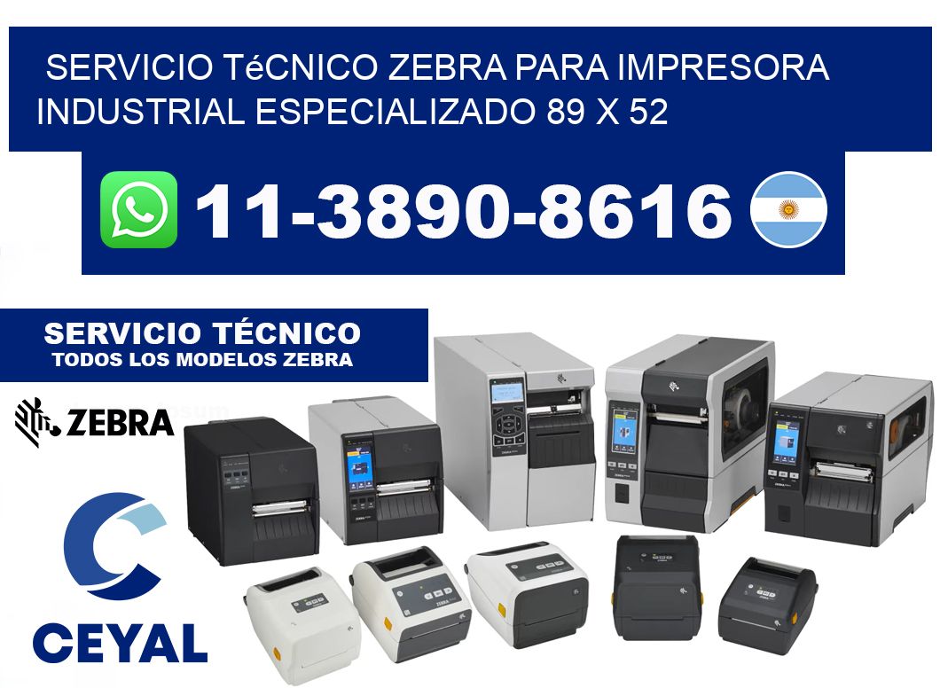 Servicio Técnico Zebra para Impresora Industrial Especializado 89 x 52