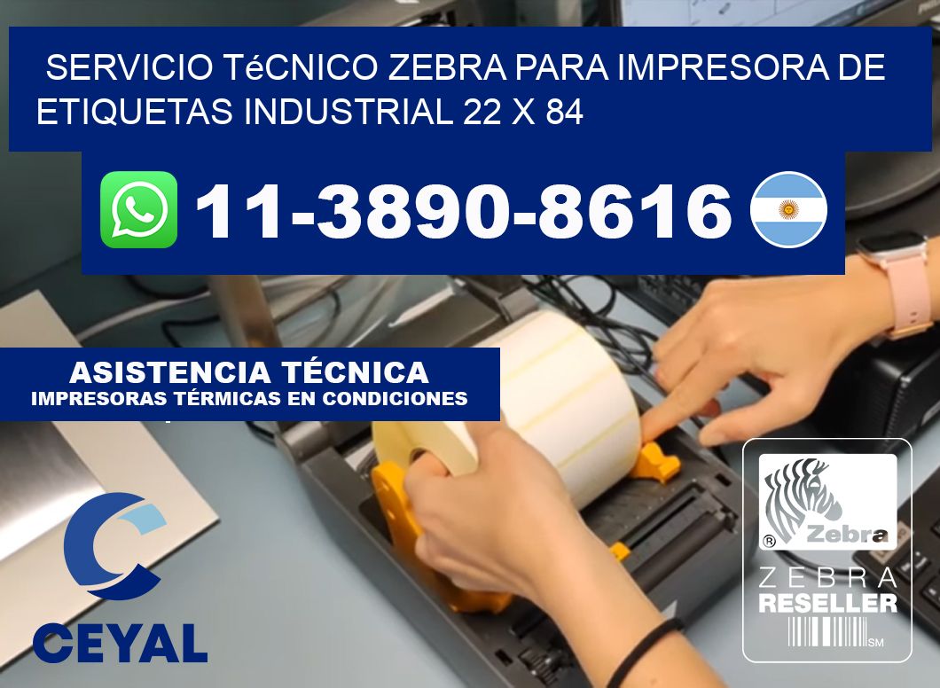 Servicio Técnico Zebra para Impresora de Etiquetas Industrial 22 x 84