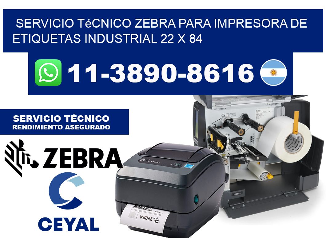 Servicio Técnico Zebra para Impresora de Etiquetas Industrial 22 x 84