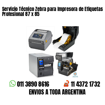 Servicio Técnico Zebra para Impresora de Etiquetas Profesional 87 x 85