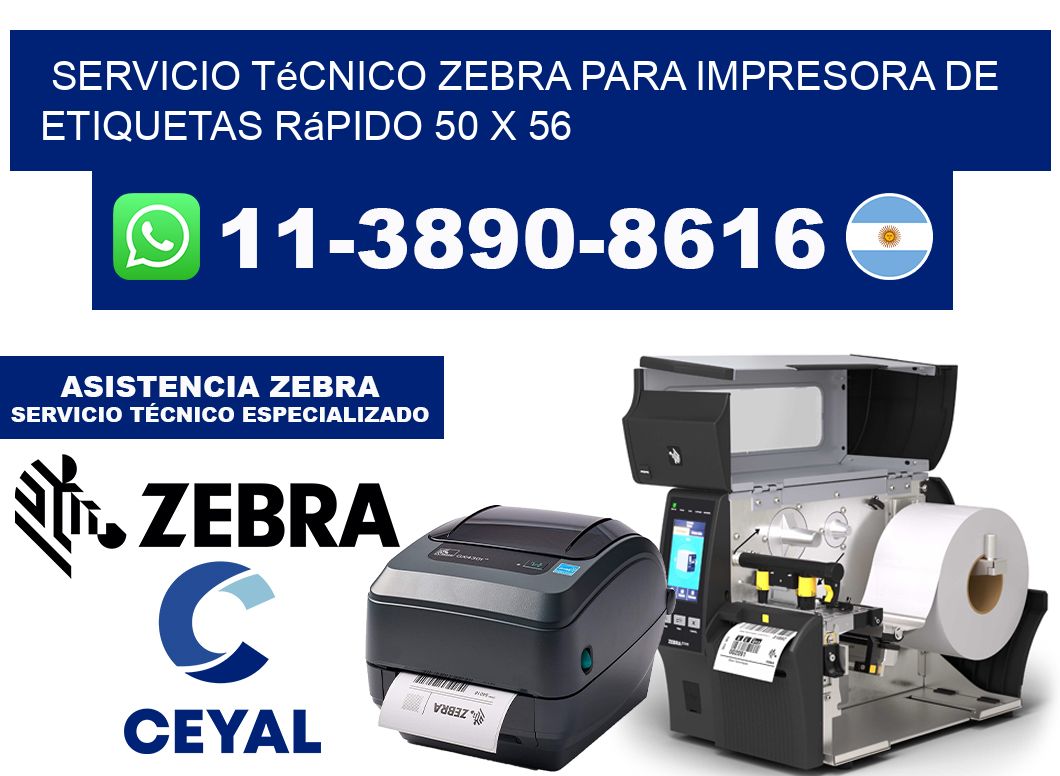 Servicio Técnico Zebra para Impresora de Etiquetas Rápido 50 x 56