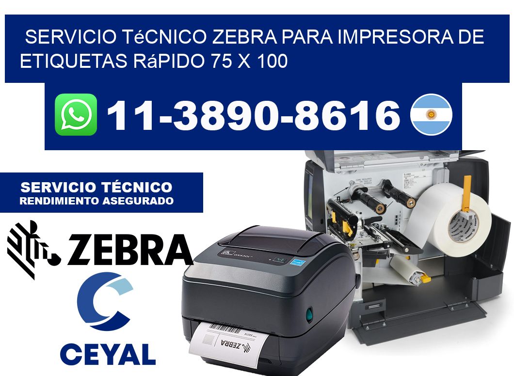 Servicio Técnico Zebra para Impresora de Etiquetas Rápido 75 x 100