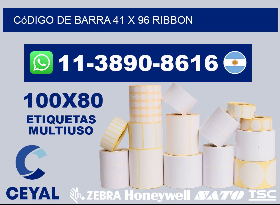 código de barra 41 x 96 ribbon
