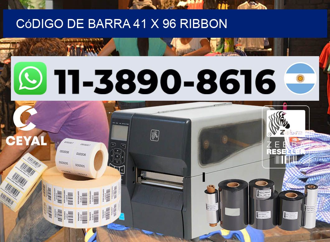 código de barra 41 x 96 ribbon