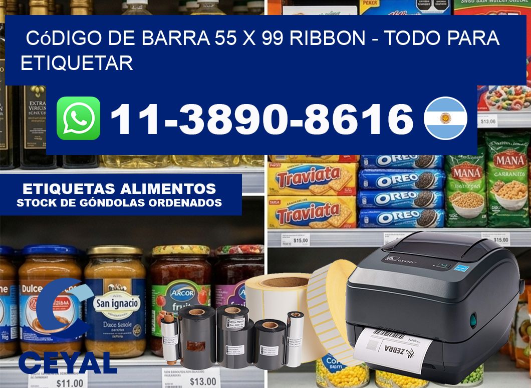 código de barra 55 x 99 ribbon – Todo para Etiquetar