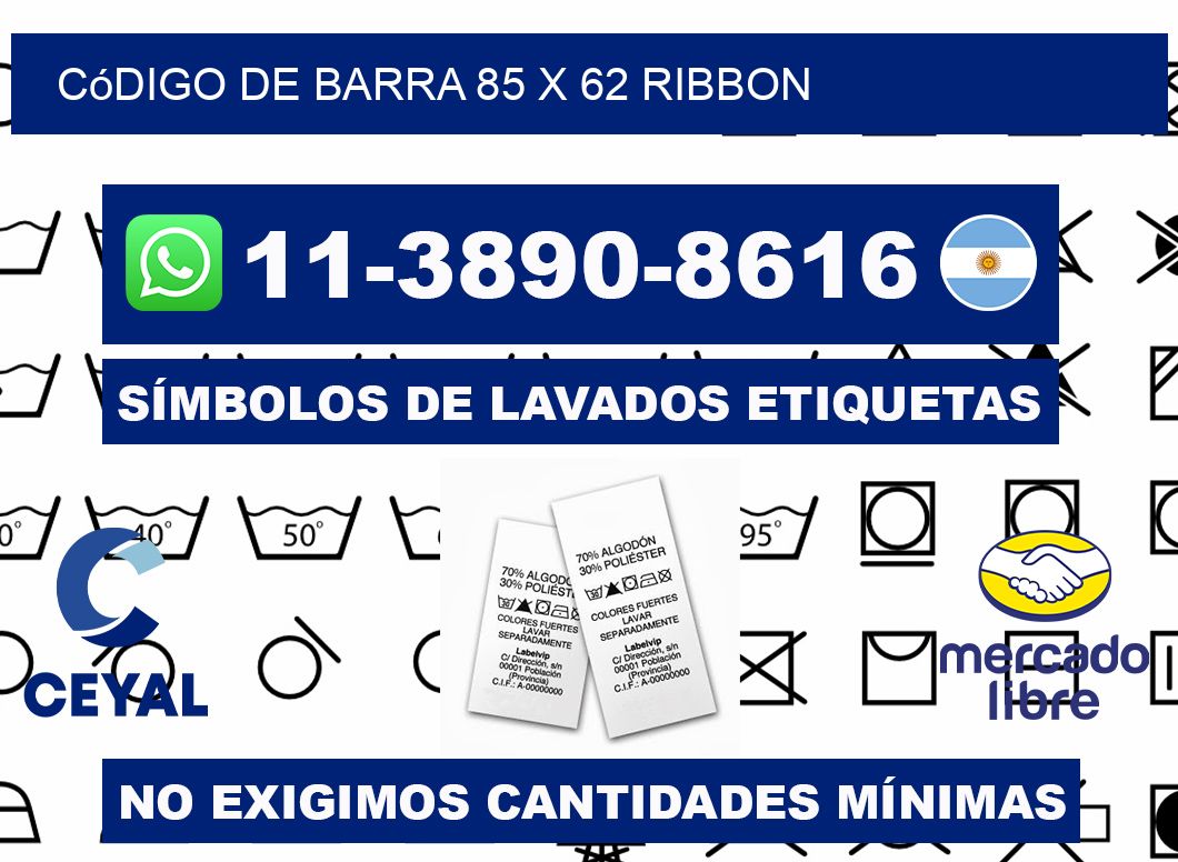 código de barra 85 x 62 ribbon