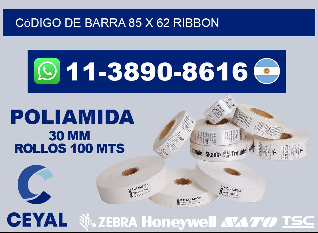 código de barra 85 x 62 ribbon