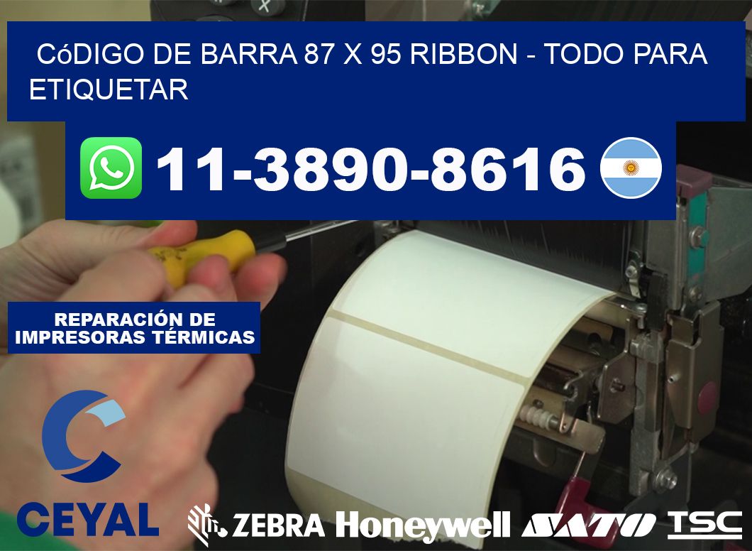 código de barra 87 x 95 ribbon - Todo para Etiquetar