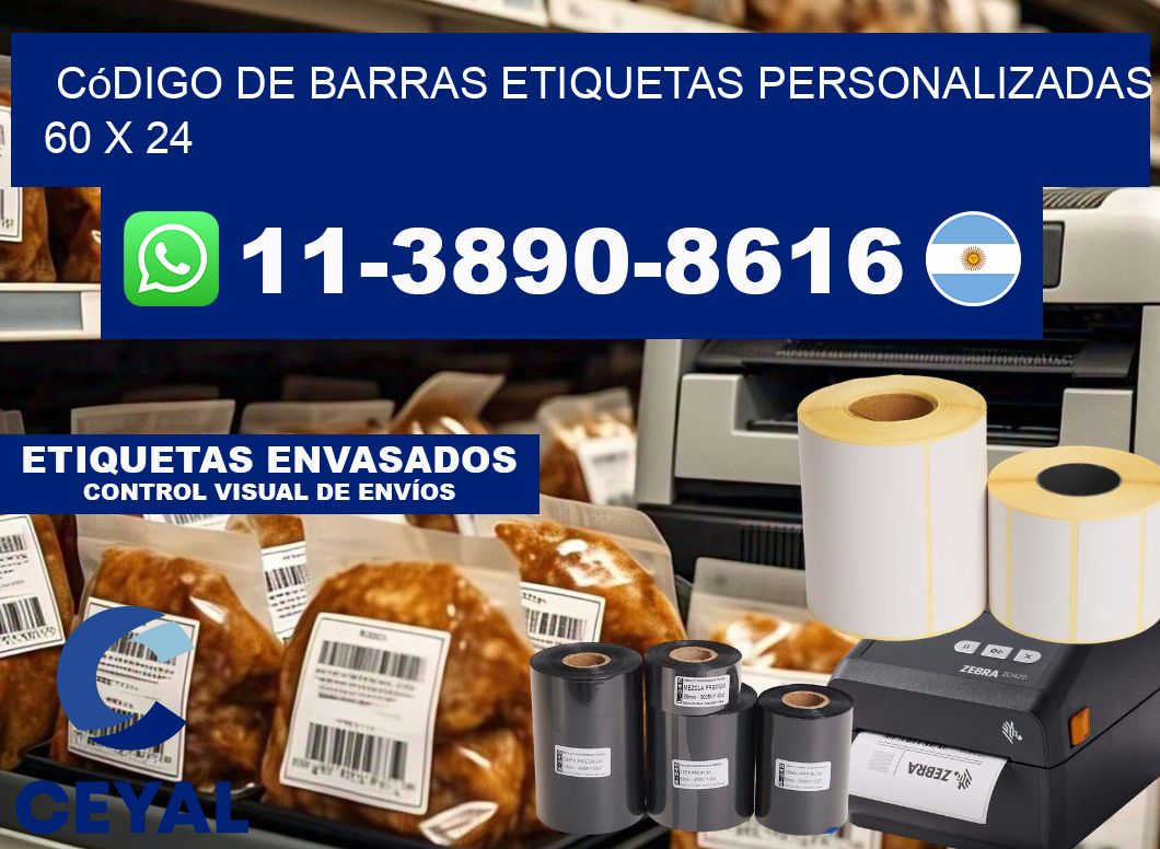 código de barras etiquetas personalizadas 60 x 24