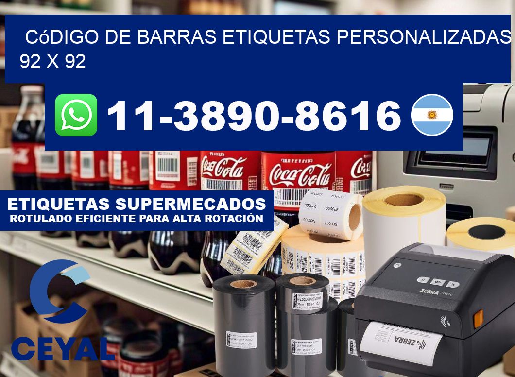 código de barras etiquetas personalizadas 92 x 92
