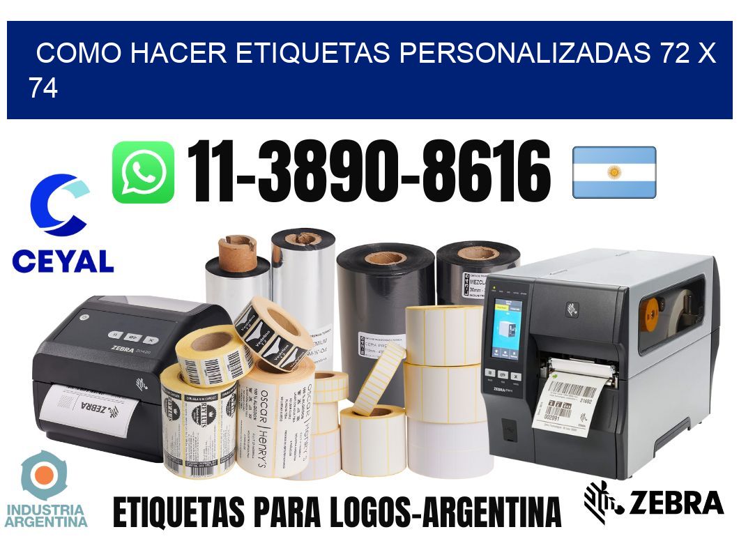 como hacer etiquetas personalizadas 72 x 74