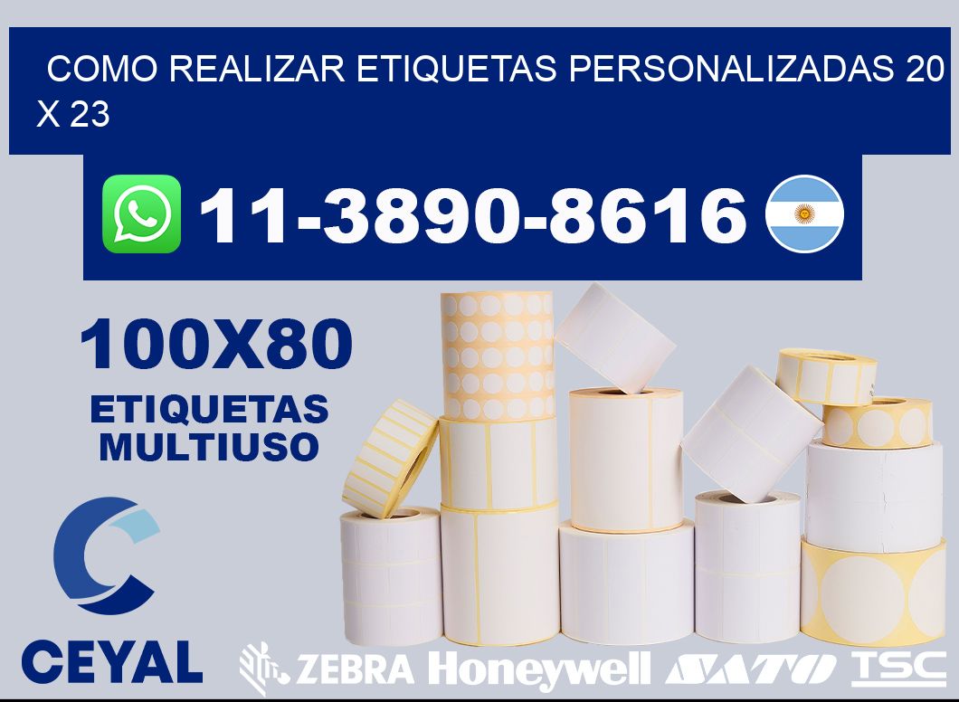 como realizar etiquetas personalizadas 20 x 23
