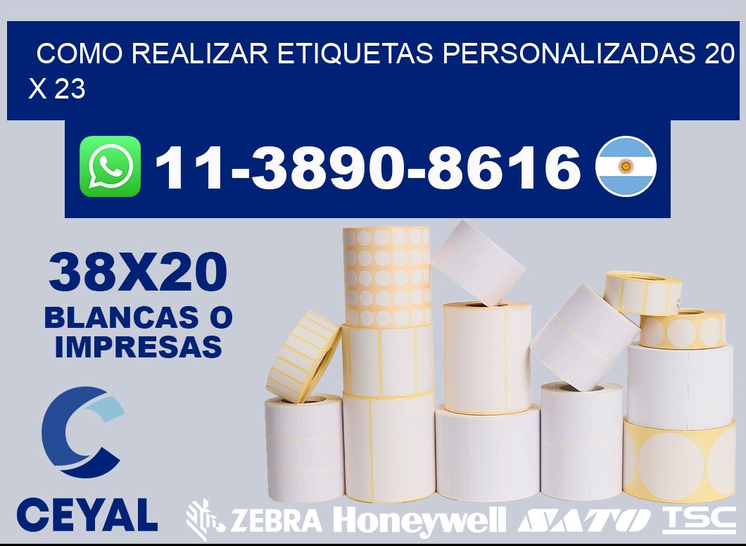 como realizar etiquetas personalizadas 20 x 23