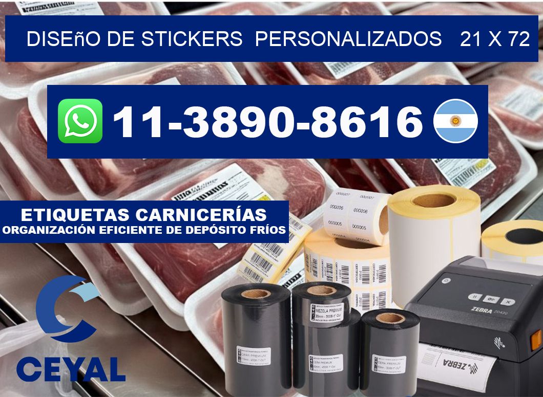 diseño de stickers personalizados 21 x 72