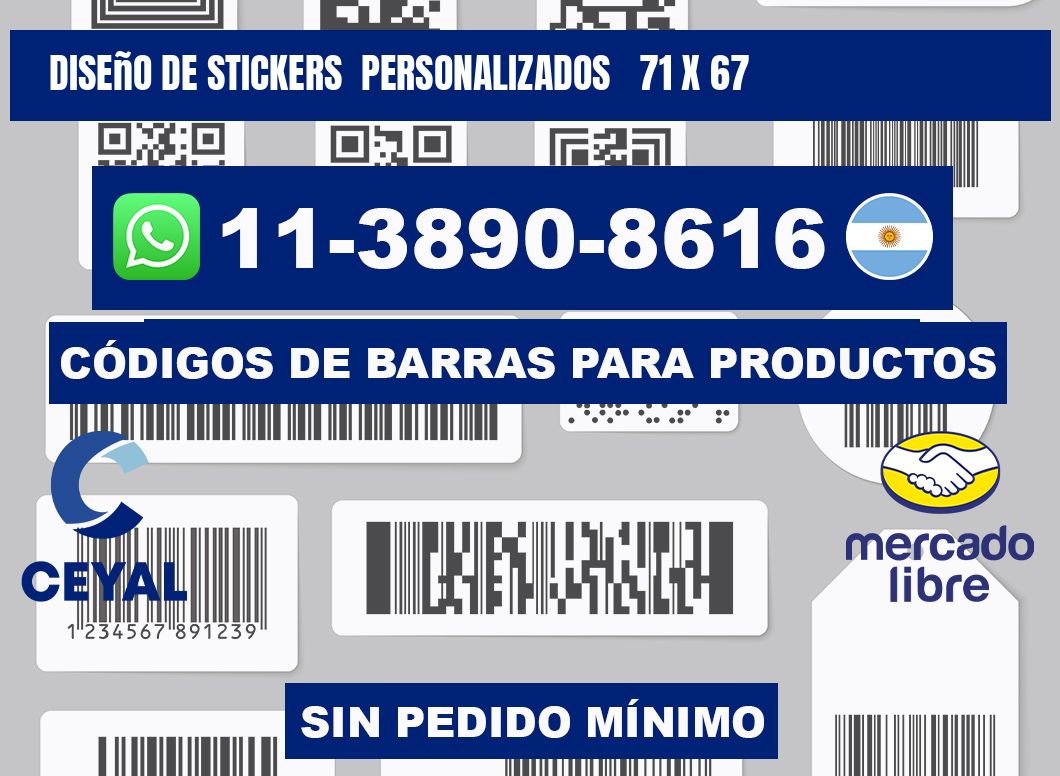 diseño de stickers personalizados 71 x 67