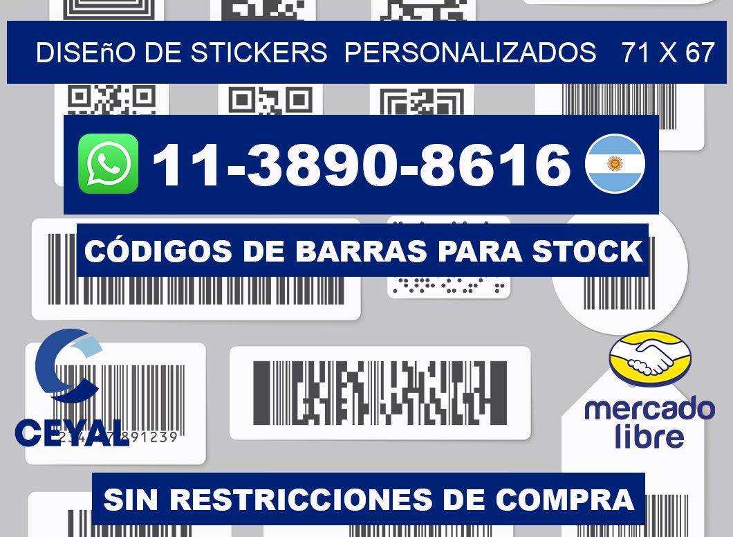 diseño de stickers personalizados 71 x 67