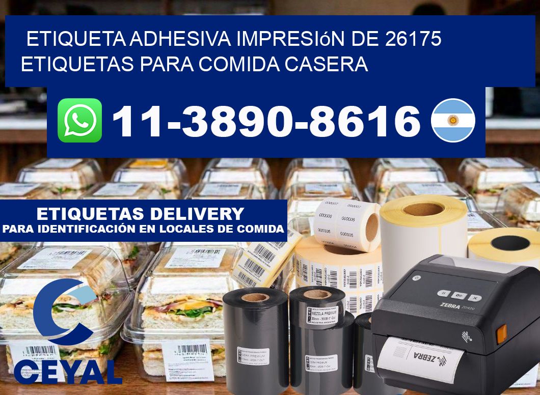 etiqueta adhesiva impresión de 26175 etiquetas para comida casera